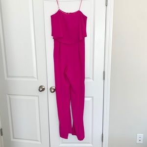 Hot pink jumpsuit